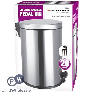 PRIMA STAINLESS STEEL PEDAL BIN 20L