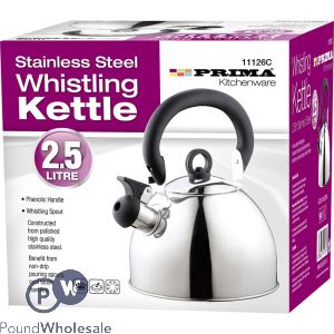 PRIMA STAINLESS STEEL WHISTLING KETTLE 2.5L