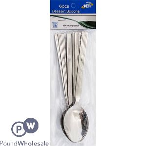 STAINLESS STEEL DESSERT SPOON 6PC