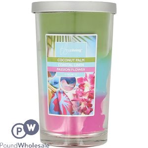 True Living Coastal Paradise Scented Jar Candle 17oz