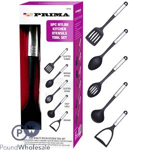 PRIMA NYLON KITCHEN UTENSILS TOOL SET 5PC