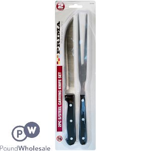 PRIMA STAINLESS STEEL CARVING KNIFE SET 2PC