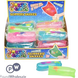 Jokes &amp; Gags &quot;Slippery&quot; Snakes Assorted Colours