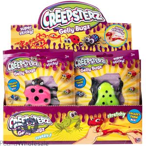 Creepsterz Gelly Bugz Squishy Gel Animal Toys CDU Assorted