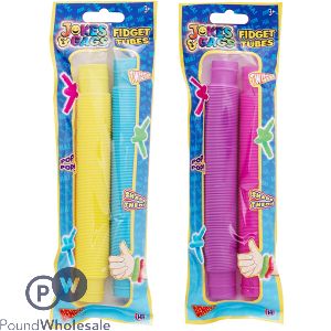 Jokes &amp; Gags Assorted Colour Fidget Tubes 2 Pack