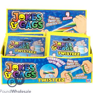 Jokes & Gags Twisteez Stretch Toy CDU Assorted Colours