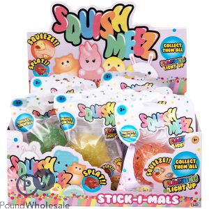 SQUISH MEEZ LIGHT-UP STICK-I-MALS CDU ASSORTED