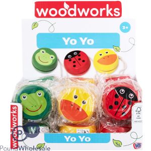 Woodworks Wooden Animal Yo Yo Cdu Assorted