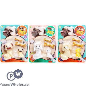 My Pet Dog & Puppy Toys Play Set 4pc Assorted