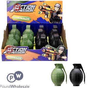 Action Mission Grenade Toy CDU Assorted Colours