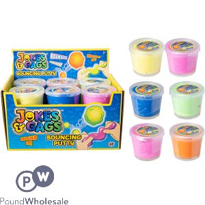 Jokes & Gags Bouncing Putty Cdu Assorted Colours