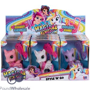 Magical Kingdom Style 'n' Go Unicorn Beauty Play Sets Cdu Assorted Colours