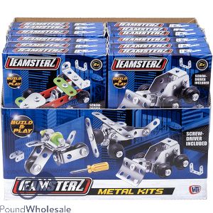 Teamsterz Metal Vehicle Construction Kits CDU Assorted