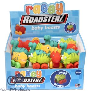 Roadsterz Racey Push Along Baby Beasts Dinosaur Vehicles Cdu Assorted