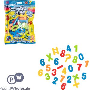 Creative Play Assorted Colour Magnetic Letters & Numbers 50 Pack
