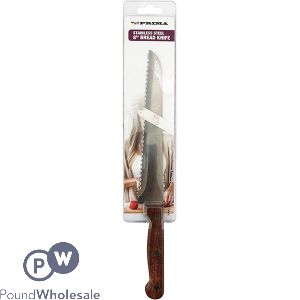 Prima Stainless Steel Wood Handle Bread Knife 8"
