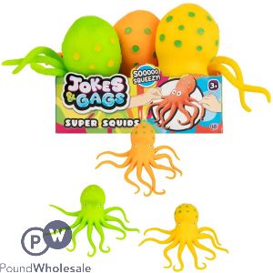 Jokes And Gags Super Squids Squish Toy Cdu Assorted