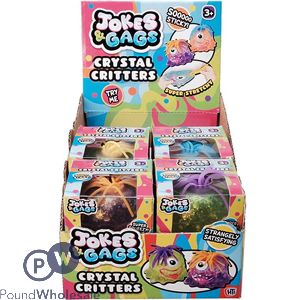 Jokes & Gags Super Squeezy Crystal Critters Squish Toy Cdu Assorted Colours