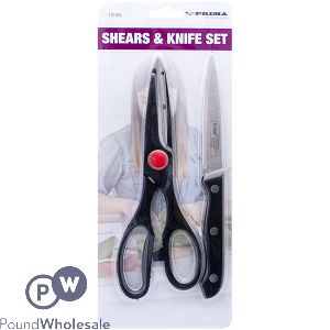 PRIMA KITCHEN SCISSORS &amp; PARING KNIFE SET 2PC