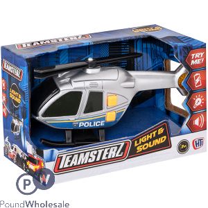 Teamsterz Light Up &amp; Sound Police Helicopter Toy