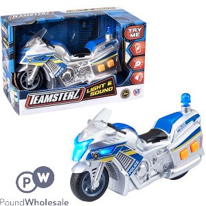 Teamsterz Light Up & Sound Police Motorcycle Toy
