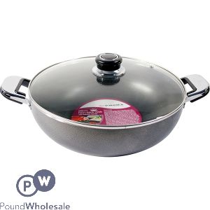 Prima Non-stick Double Handle Wok With Lid 28cm