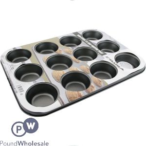 PRIMA LIGHTWEIGHT NON-STICK MUFFIN TRAY 12 CUP