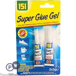 151 Extra Strong Super Glue Gel 3g 2 Pack