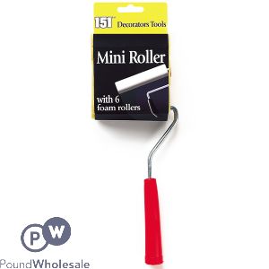 151 Mini Paint Roller With 6 Foam Rollers Set