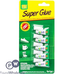 151 Extra Strong Super Glue 1g 5 Pack