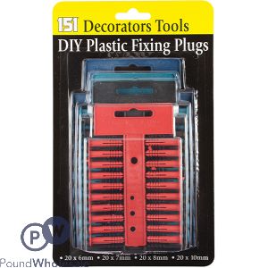 151 Assorted Diy Plastic Fixing Plugs 80 Pack