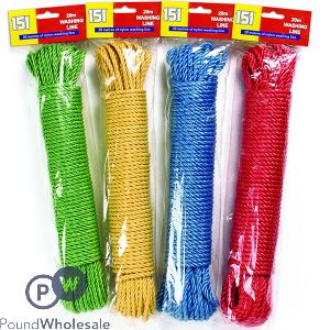 151 Nylon Washing Line 20m Assorted Colours