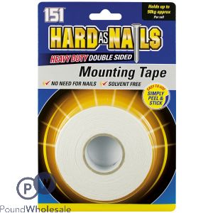 151 HARD AS NAILS HEAVY DUTY DOUBLE SIDED MOUNTING TAPE 24MM X 5M