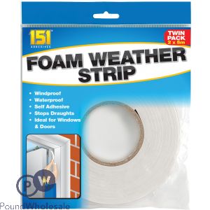 151 FOAM WEATHER STRIPS 2 X 5M