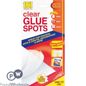 151 Instant Stick Clear Glue Spots 112pc