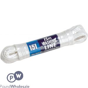 151 White PVC Washing Line 15m