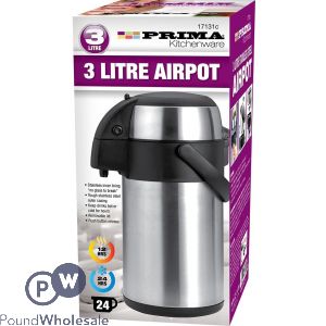 PRIMA 3 LITRE STAINLESS STEEL AIRPOT