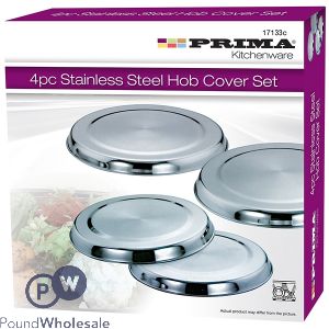 PRIMA STAINLESS STEEL HOB COVER SET 4PC