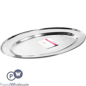 PRIMA STAINLESS STEEL OVAL PLATE 35CM