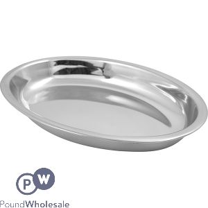 Prima Stainless Steel Oval Bowl 30cm