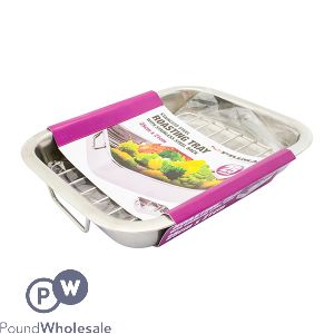 Prima Stainless Steel Roasting Tray With Rack 25cm X 21cm