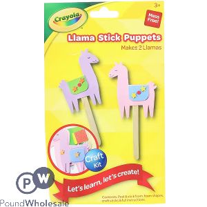 Crayola Llama Stick Puppets Craft Kit 2pc