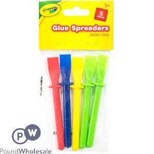 Crayola Assorted Colour Plastic Glue Spreaders 5pc