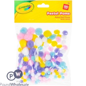 Crayola Assorted Pastel Poms 180pc