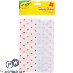 Crayola Heart Assortment Tissue Paper 8 Pack