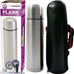 Prima Stainless Steel Flask With Carry Case 0.5l