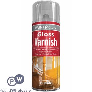 Paint Factory All Purpose Gloss Varnish Spray Paint 400ml