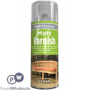 Paint Factory All Purpose Matt Varnish Spray Paint 400ml