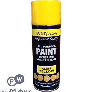 All Purpose Yellow Gloss Spray Paint 400ml (metal,wood And Plastic)