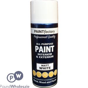 All Purpose White Matt Spray Paint 400ml (metal,wood And Plastic)